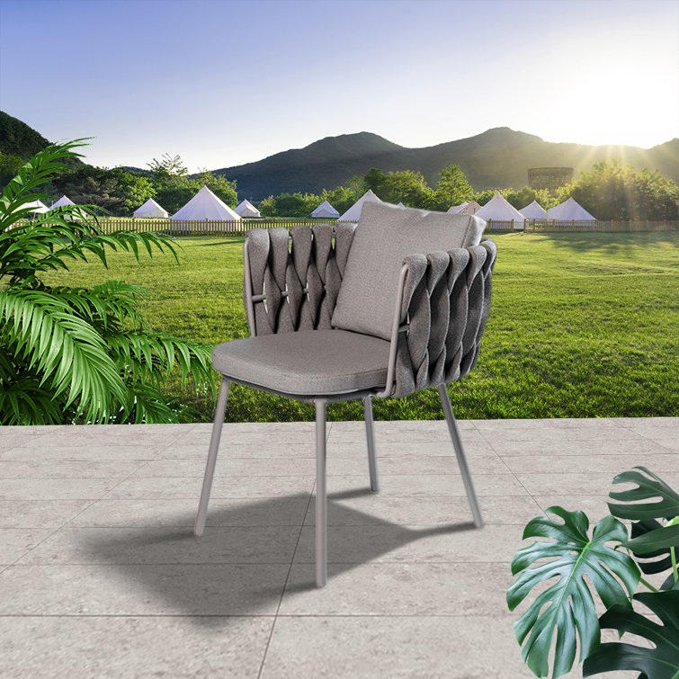 SHINYOK Patio Dining Chairs,Braided Rope Chair,Backyard, Balcony